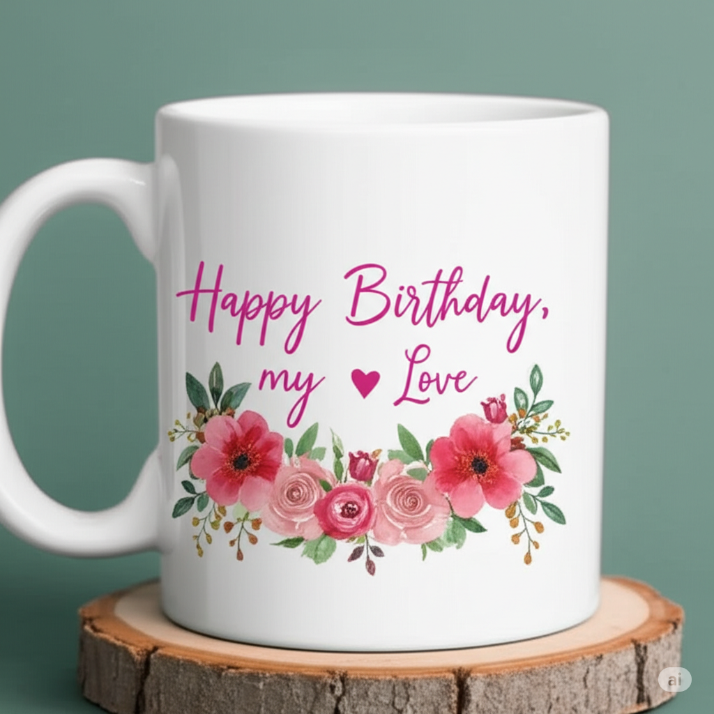 Happy birthday my love coffee mug