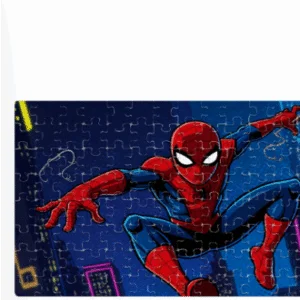 Jigsaw Puzzle – Spiderman – A Mighty Hero Soars Above the City Design Q114