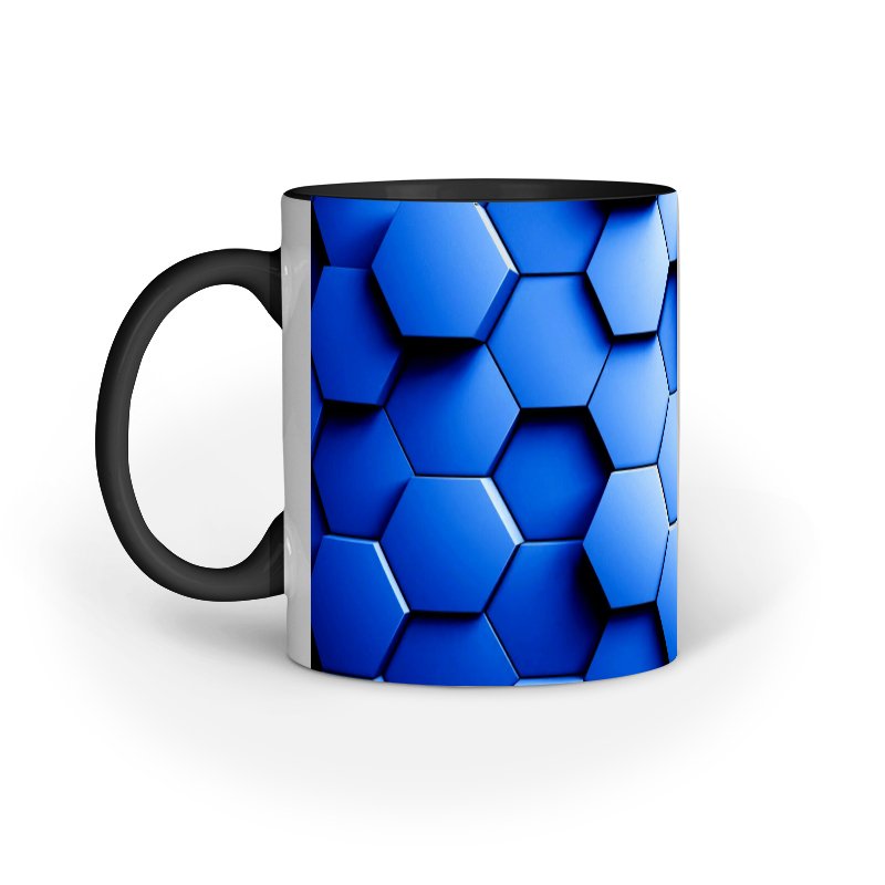 3d Hexagon Shape A04 – Coffee Mug - Image 2