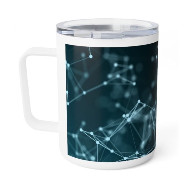 Modern Insulated Coffee Mug, 10oz - Perfect for Tech Lovers, Office Use, Gifts for Him/Her, Unique Science Design, Cool Drinkware - Image 3