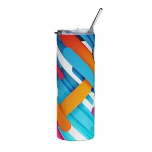Vibrant Stainless Steel Tumbler, 20oz | Colorful Insulated Cup, Travel Mug, Eco-Friendly Drinkware, Perfect for Gifts, Summer Chill