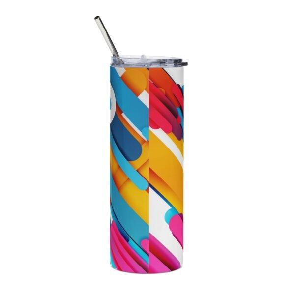 Vibrant Stainless Steel Tumbler, 20oz | Colorful Insulated Cup, Travel Mug, Eco-Friendly Drinkware, Perfect for Gifts, Summer Chill - Image 3