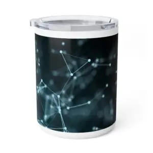 Modern Insulated Coffee Mug, 10oz - Perfect for Tech Lovers, Office Use, Gifts for Him/Her, Unique Science Design, Cool Drinkware