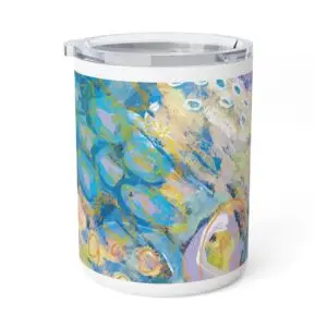 Vibrant Insulated Coffee Mug - Colorful Drinkware, Eco-Friendly Mug, Unique Gift, Artistic Travel Mug, Coffee Lover Accessories