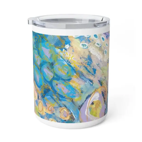 Vibrant Insulated Coffee Mug - Colorful Drinkware, Eco-Friendly Mug, Unique Gift, Artistic Travel Mug, Coffee Lover Accessories