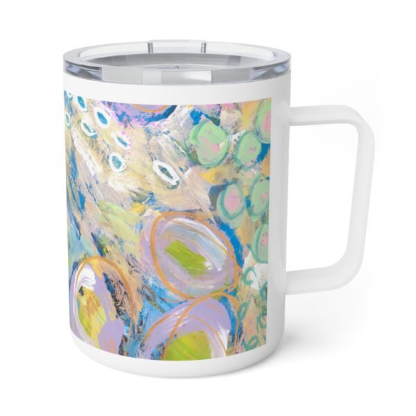 Vibrant Insulated Coffee Mug - Colorful Drinkware, Eco-Friendly Mug, Unique Gift, Artistic Travel Mug, Coffee Lover Accessories - Image 4