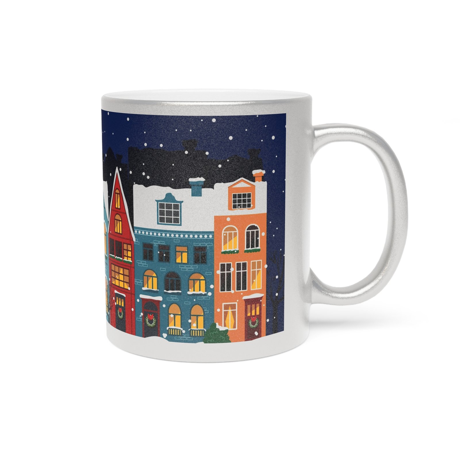 Festive Metallic Mug - Holiday Decor, Christmas Gift, Cozy Sips, Winter Vibes, Unique Kitchenware - Image 3