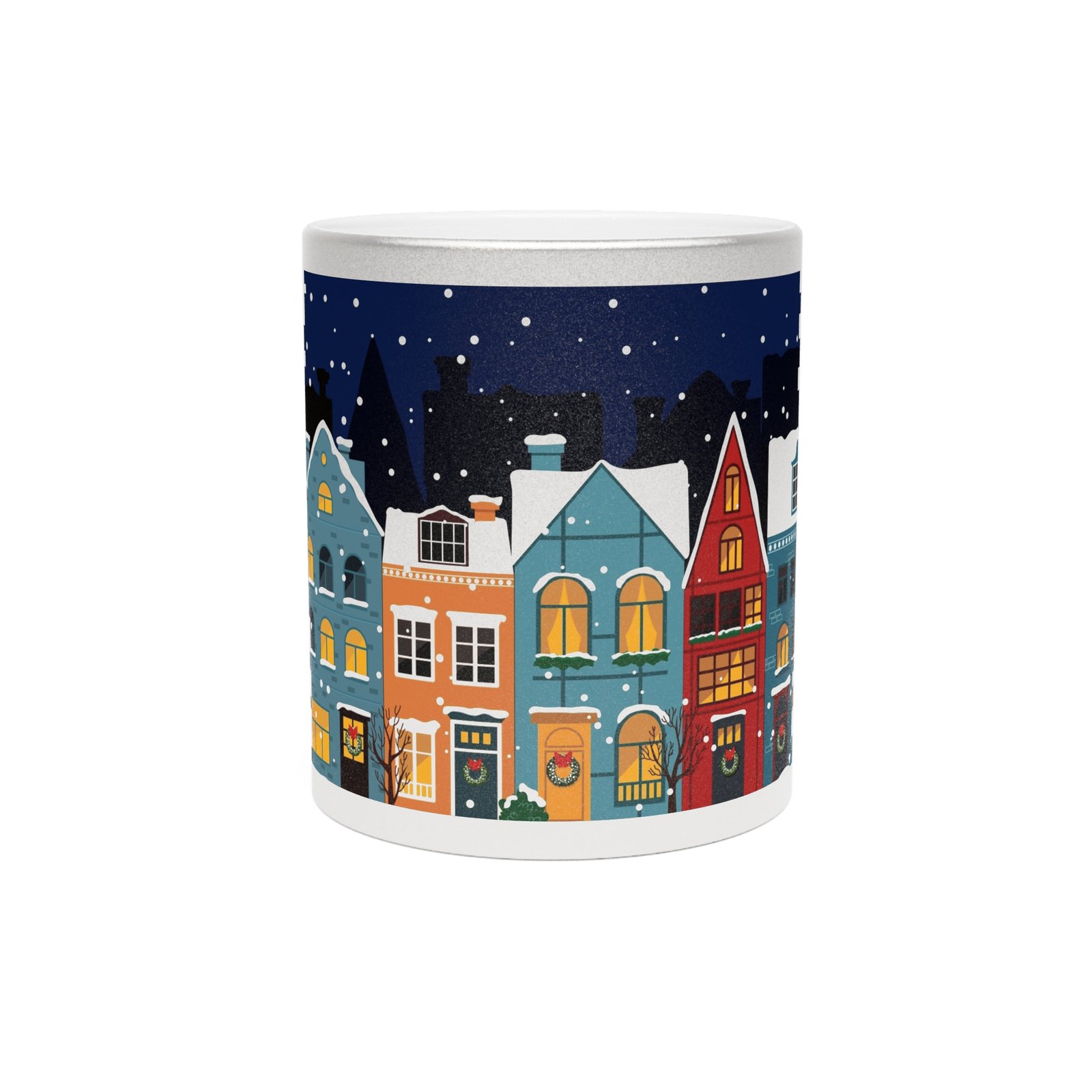 Festive Metallic Mug - Holiday Decor, Christmas Gift, Cozy Sips, Winter Vibes, Unique Kitchenware