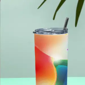 3d Gradients Colorful Glow light Tumbler Bottle Q101