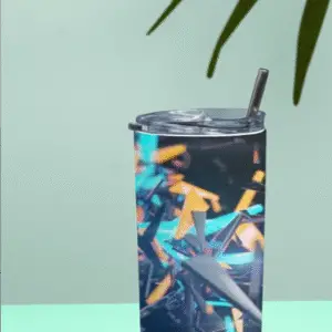 3d Cool Abstract Wallpaper Tumbler Bottle Q102