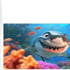 Jigsaw Puzzle - A charming cartoon shark Design Q104