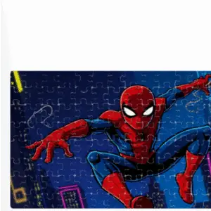 Jigsaw Puzzle – Spiderman - A Mighty Hero Soars Above the City  Design Q114