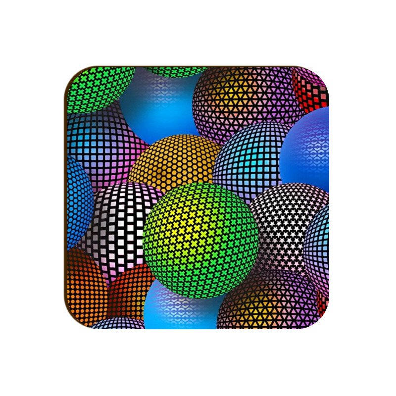 3d Mesh Ball shapes A05 Coaster (Set of 6) - Image 4