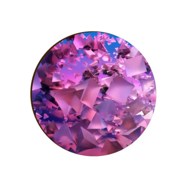 3d Gradient Background Pink Frosty A02 Coaster (Set of 6)