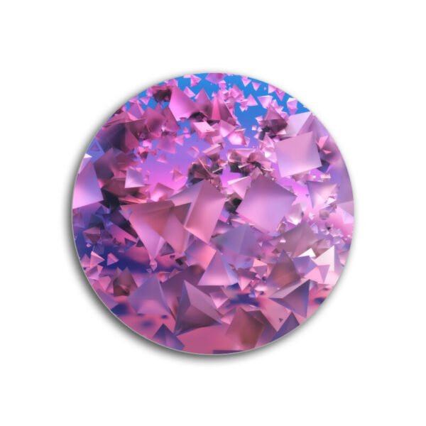 3d Gradient Background Pink Frosty A02 Coaster (Set of 6) - Image 2