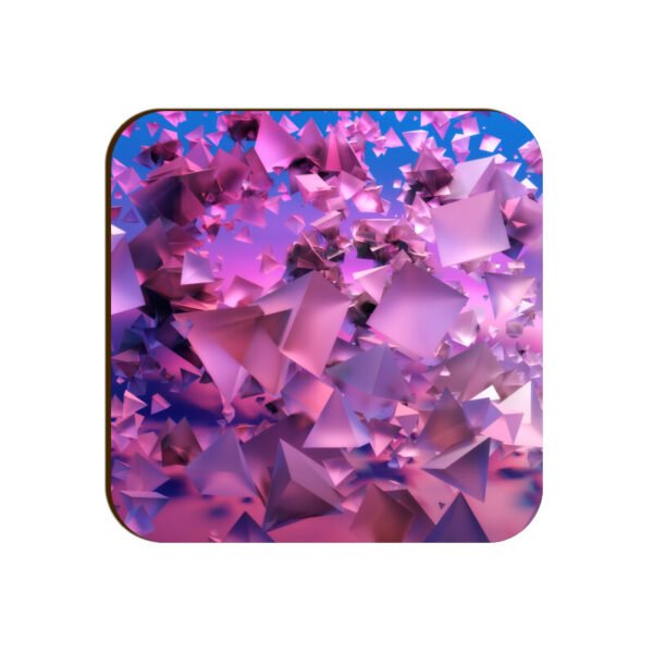 3d Gradient Background Pink Frosty A02 Coaster (Set of 6) - Image 3