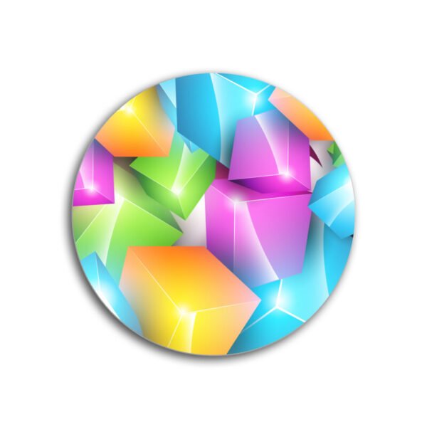 Colourful 3d Cube Design A07 Tea & Water Coaster - Image 2