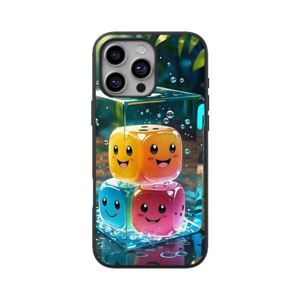 Apple iPhone 16 Glass Phone Case – Smiley Design B01 - Image 3